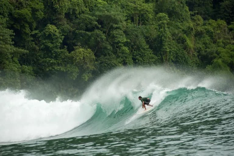 Surfing on the Colombian Pacific at El Vijo Surf Ecolodge